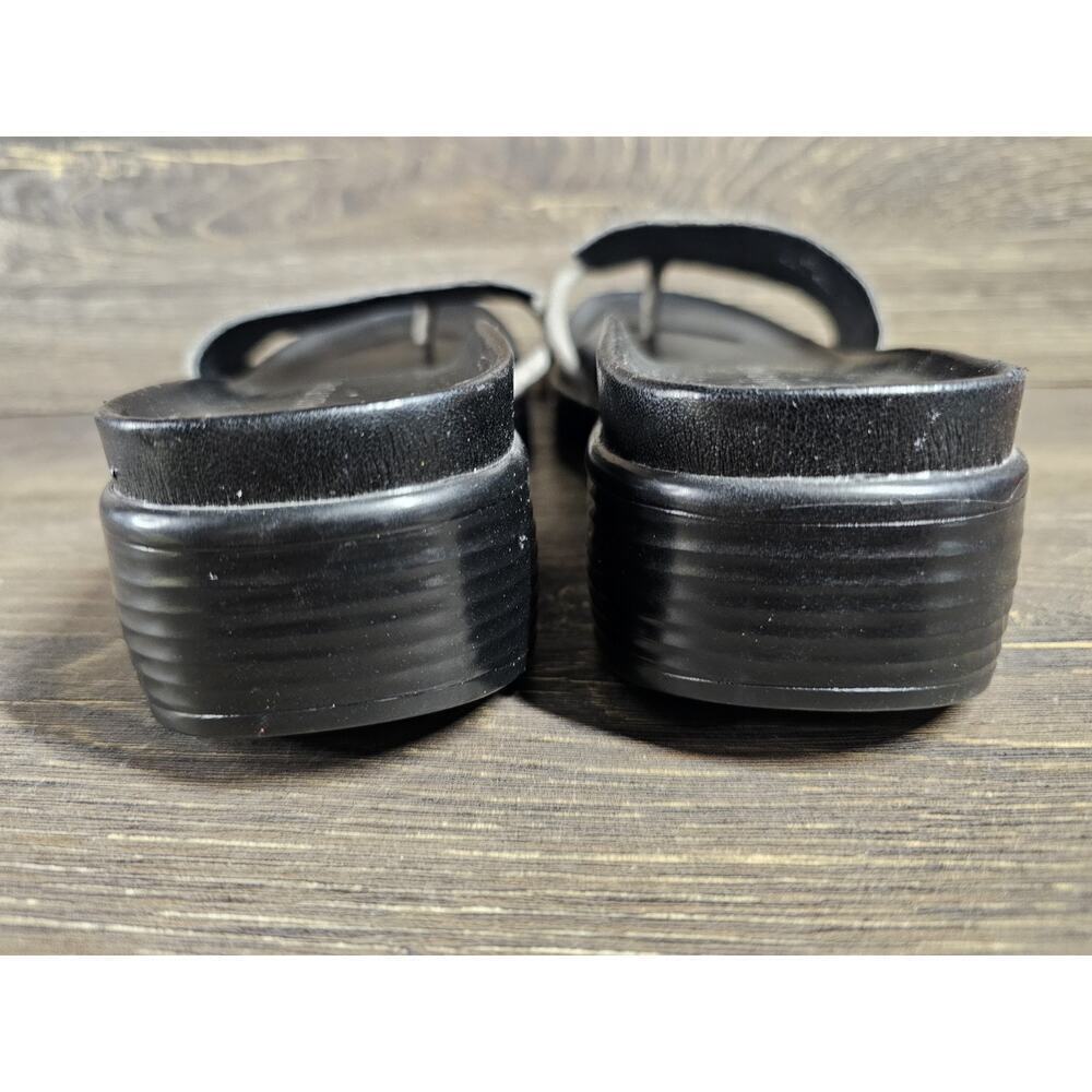 Donald Pliner FIFI Thong Sandal Woven Slide Gray Leather size 8.5 - Picture 7 of 10